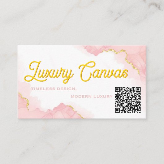 Luxury QR Code Beauty Business Card 名刺 (正面)