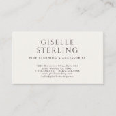 Luxury QR Code Boutique Fashion Ivory 名刺 (正面)