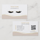 Luxury QR code Lash Technician 名刺 (正面/裏面)