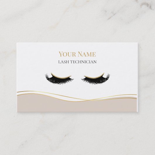 Luxury QR code Lash Technician 名刺 (正面)