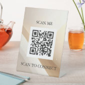 Luxury QR Code Sign | Scan Me Table Sign | Minimal 台座サイン (インサイチュ)