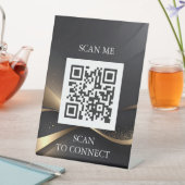 Luxury QR Code Sign | Scan Me Table Sign | Minimal 台座サイン (インサイチュ)