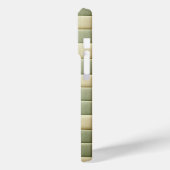 Luxury Quilted Fabric Pattern Case - Sage Green  Case-Mate iPhoneケース (裏面 / 左)