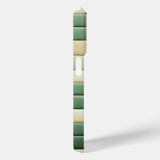 Luxury Quilted Fabric Pattern Case - Sage Green  Case-Mate iPhoneケース (裏面 / 右)