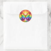 Luxury Rainbow Butterfly Circle ラウンドシール (バッグ)