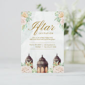 Luxury Ramadan Iftar Invitation | Elegant Islamic  カード (スタンド正面)