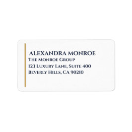 Luxury Real Estate Address – Minimal Elegant ラベル