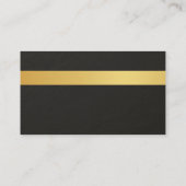 Luxury Real Estate Agent Black Gold Stone 名刺 (裏面)
