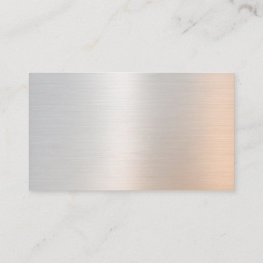 Luxury Real Estate Agent Brushed Metal 名刺 (裏面)