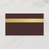 Luxury Real Estate Agent Burgundy Gold Metallic 名刺 (裏面)