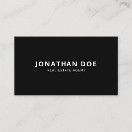 Luxury Real Estate Agent Elegant Black QR Code  名刺