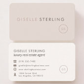 Luxury Real Estate Agent Feminine Professional  名刺