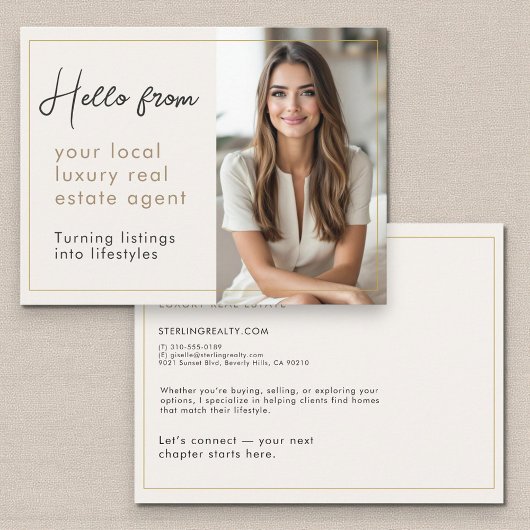 Luxury Real Estate Agent Marketing Mailer ポストカード