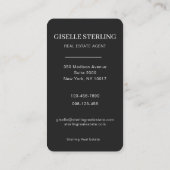 Luxury Real Estate Agent Photo Professional 名刺 (裏面)