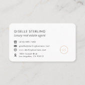 Luxury Real Estate Agent Professional 名刺 (裏面)