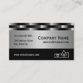 Luxury Real Estate Agent Professional Metallic 名刺 (裏面)