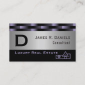 Luxury Real Estate Agent Professional Metallic 名刺 (正面)