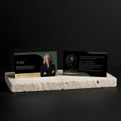 Luxury Real Estate Arch Frame Photo Black Gold 名刺