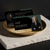 Luxury Real Estate Arch Frame Photo Black Gold 名刺