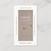 Luxury Real Estate Beige Door Professional Photo 名刺 (正面)