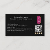 Luxury Real Estate Black Gold Pink Photo Monogram 名刺 (裏面)