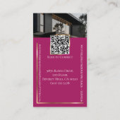 Luxury Real Estate Black Gold Pink Social Photos 名刺 (裏面)