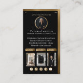 Luxury Real Estate Black Gold Social Media Photos 名刺 (正面)