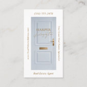 Luxury Real Estate Blue Door Professional Photo 名刺 (正面)