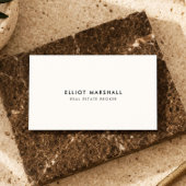 Luxury Real Estate Broker Modern Minimalist Ivory 名刺