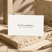 Luxury Real Estate Broker Modern Minimalist Ivory 名刺