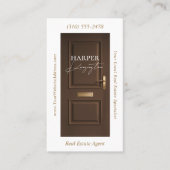 Luxury Real Estate Brown Door Professional Photo 名刺 (正面)