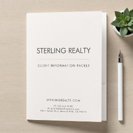 Luxury Real Estate Client Information ポケットフォルダー