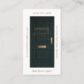 Luxury Real Estate Green Door Professional Photo B 名刺 (正面)