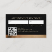 Luxury Real Estate & Law Firm Black Gold Monogram 予約カード (裏面)