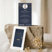 Luxury Real Estate Navy Door Professional Photo 名刺