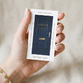 Luxury Real Estate Navy Door Professional Photo 名刺
