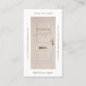 Luxury Real Estate Pink Door Professional Photo 名刺 (正面)