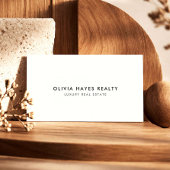 Luxury Realtor Minimalist Real Estate Ivory 名刺
