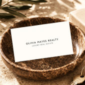 Luxury Realtor Minimalist Real Estate Ivory 名刺