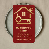 Luxury Realtor Real Estate Agent Broker Deep Red 名刺