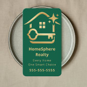 Luxury Realtor Real Estate Agent Broker Green 名刺