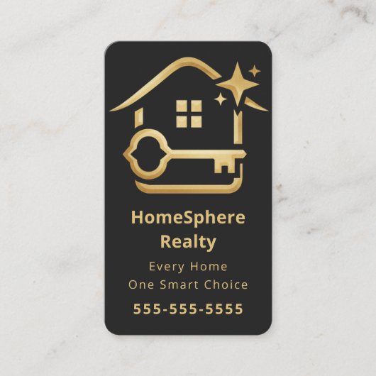 Luxury Realtor Real Estate Agent Broker Modern 名刺 (正面)