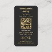 Luxury Realtor Real Estate Agent Broker Modern 名刺 (裏面)