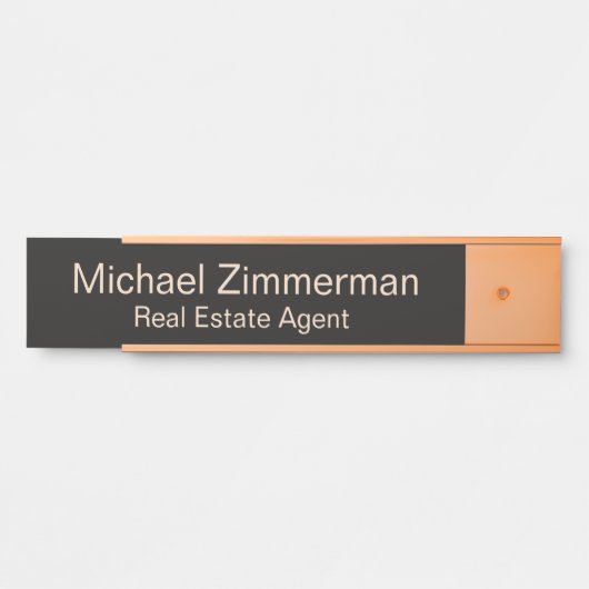 Luxury Realtor Real Estate Agent Office Door Sign サインプレート (正面)