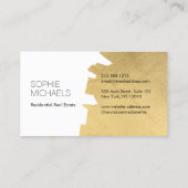 Luxury Realtor Real Estate Gold Modern White 名刺 (裏面)