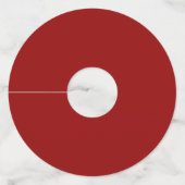 Luxury Red & Antique-Gold Wedding ワイングラスタグ (裏面)