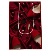 Luxury Red Fashion Gift Bag ミディアムペーパーバッグ (裏面)