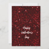 Luxury Red Glitter Happy Valentine's Day Special  シーズンカード (正面)