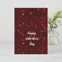 Luxury Red Glitter Happy Valentine's Day Special  シーズンカード