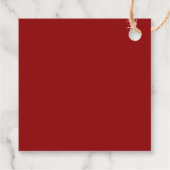 Luxury Red & Gold Glitter Ruby Jewel 60th Birthday フェイバータグ (裏面)